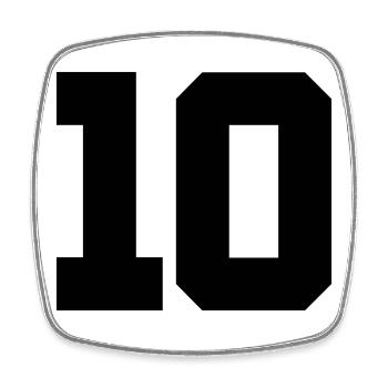 10 - Square fridge magnet - white - Front