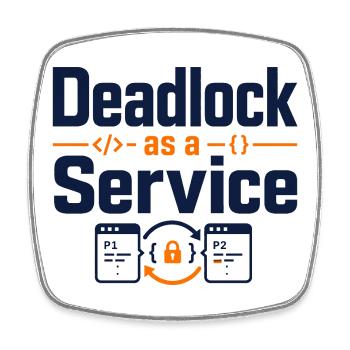 Deadlock as a Service Code Art - Viereckiger Kühlschrankmagnet - Weiß - Vorne