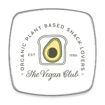 Veganer Club-Avocado-Liebhabergruppe - Viereckiger Kühlschrankmagnet - Weiß - Vorne