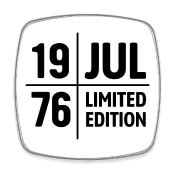 Limited Edition July 1976 Geburtstag Geschenk - Viereckiger Kühlschrankmagnet - Weiß - Vorne
