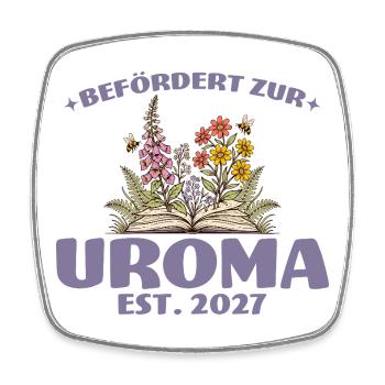 Befördert Zur Uroma 2027 Schwangerschaft Geschenk - Viereckiger Kühlschrankmagnet - Weiß - Vorne