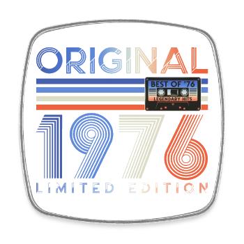 50 Birthday 50 Years 1976 Vintage Born - Square fridge magnet - white - Front