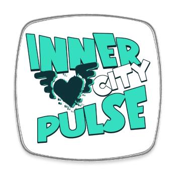 Inner City Pulse - Culture de la rue Design graphique - Magnet carré - blanc - Devant