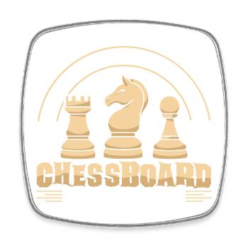 Échiquier des joueurs d’échecs - Magnet carré - blanc - Devant