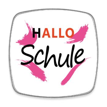 Hallo Schule  - Viereckiger Kühlschrankmagnet - Weiß - Vorne