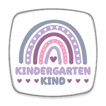 Enfant de la maternelle arc-en-ciel 2024 - Magnet carré - blanc - Devant