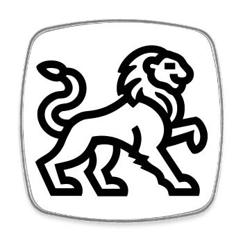 chimère - Magnet carré - blanc - Devant