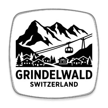 Grindelwald, Suisse - Magnet carré - blanc - Devant