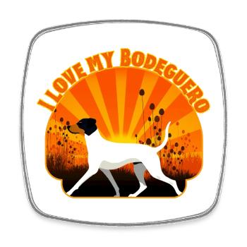 Bodeguero_in_sunset_70_vintage - Square fridge magnet - white - Front