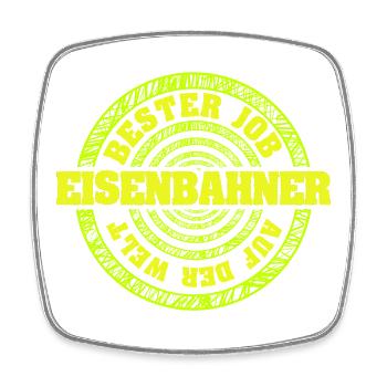 Geschenk für Eisenbahner - Viereckiger Kühlschrankmagnet - Weiß - Vorne