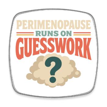 Perimenopause Brain Fog Menopause Midlife Gift - Square fridge magnet - white - Front