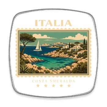 Italien Vintage Reisemarke - Viereckiger Kühlschrankmagnet - Weiß - Vorne