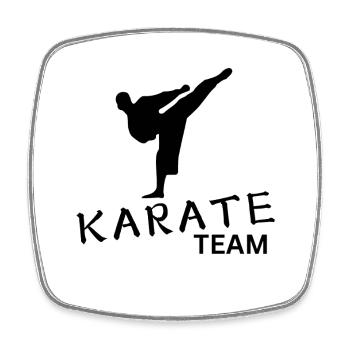 Équipe de karaté - Magnet carré - blanc - Devant