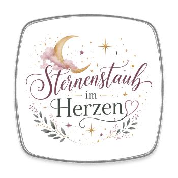 Sternenstaub im Herzen - Viereckiger Kühlschrankmagnet - Weiß - Vorne
