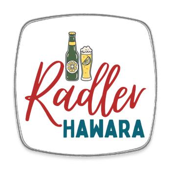 Radler Hawara Logo - Magnet carré - blanc - Devant
