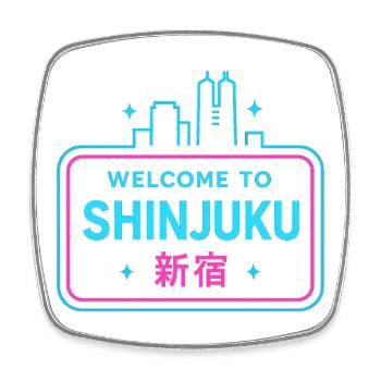 Welcome to Shinjuku - Magnet carré - blanc - Devant