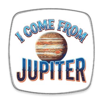 Je viens de Jupiter - Magnet carré - blanc - Devant