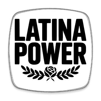Latina Power - Magnet carré - blanc - Devant