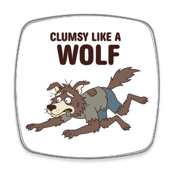 Why Always Me Werewolf – lustiges Halloween-T-Shirt - Viereckiger Kühlschrankmagnet - Weiß - Vorne