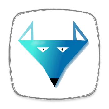 Polarwolf - Viereckiger Kühlschrankmagnet - Weiß - Vorne