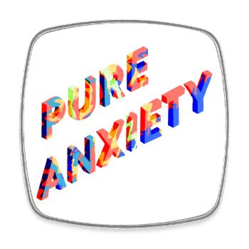 Punk Anxiety Neon-Splash - Viereckiger Kühlschrankmagnet - Weiß - Vorne