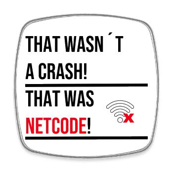 THAT WASNT A CRASH THAT WAS NETCODE V2 - Viereckiger Kühlschrankmagnet - Weiß - Vorne