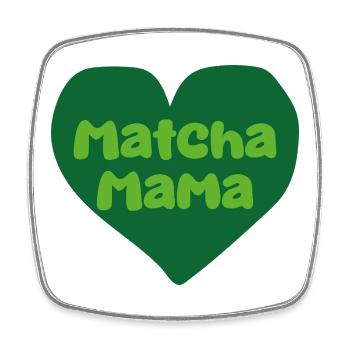 Cœur de Mama Matcha - Magnet carré - blanc - Devant