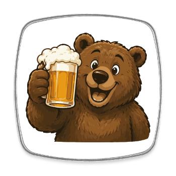 Supportez la célébration avec la chope de bière - Magnet carré - blanc - Devant