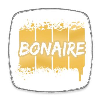 Bonaire - Square fridge magnet - white - Front