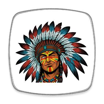 The relaxed chief - Square fridge magnet - white - Front