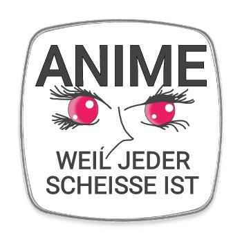 Citation d’anime - Magnet carré - blanc - Devant