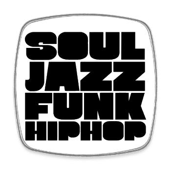 Soul Jazz Funk HipHop - Square fridge magnet - white - Front