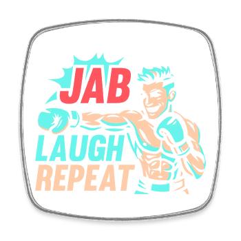 Jab Laugh Repeat Gloves Boxing Gloves - Square fridge magnet - white - Front