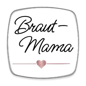 Braut Mama Herz Hochzeit Geschenk - Viereckiger Kühlschrankmagnet - Weiß - Vorne