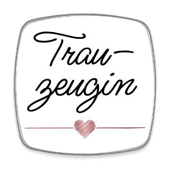 Cadeau de mariage de la demoiselle d’honneur en cœur - Magnet carré - blanc - Devant