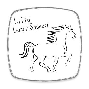 Isi Pisi Lemon Squeeze par Maison Bichon - Magnet carré - blanc - Devant