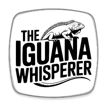 Le Murmureur d’Iguanes - Magnet carré - blanc - Devant