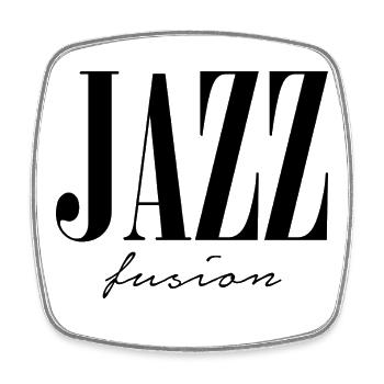 Jazz fusion - Magnet carré - blanc - Devant