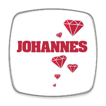 Hannes - Square fridge magnet - white - Front