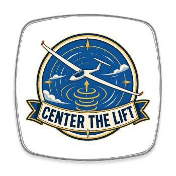 CENTER THE LIFT - Square fridge magnet - white - Front