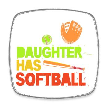 Softball Mom Softball Mom - Square fridge magnet - white - Front