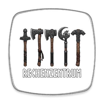 Programmierer Rechenzentrum Wikinger Runen - Viereckiger Kühlschrankmagnet - Weiß - Vorne