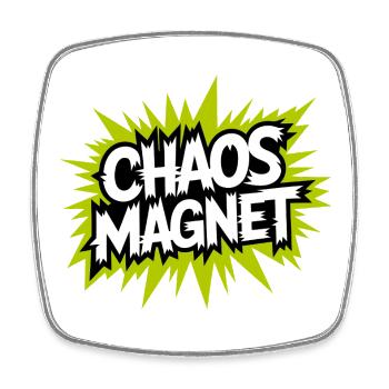 Chaos Magnet Comic Explosion - Viereckiger Kühlschrankmagnet - Weiß - Vorne