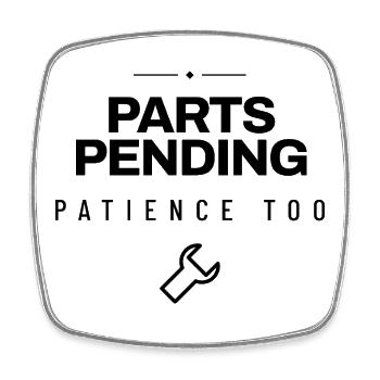 Mechaniker - Parts Pending Patience Too - Werkstat - Viereckiger Kühlschrankmagnet - Weiß - Vorne