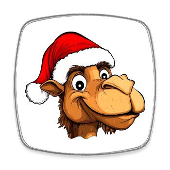 Kamele Christmas - Viereckiger Kühlschrankmagnet - Weiß - Vorne
