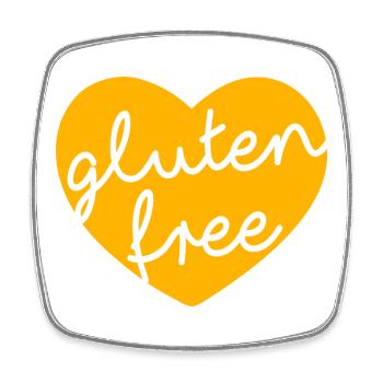 Gluten free - Viereckiger Kühlschrankmagnet - Weiß - Vorne