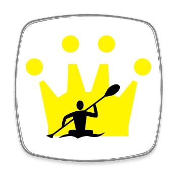 Canoe Crown - Square fridge magnet - white - Front