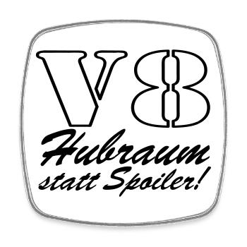 V8,Muscle-Car,Werkstatt,Garage,Auto,Tuning,(25) - Viereckiger Kühlschrankmagnet - Weiß - Vorne