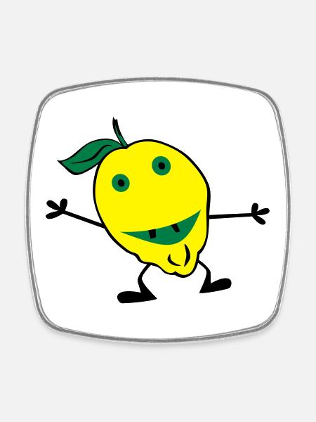 lemons man - Square fridge magnet - white