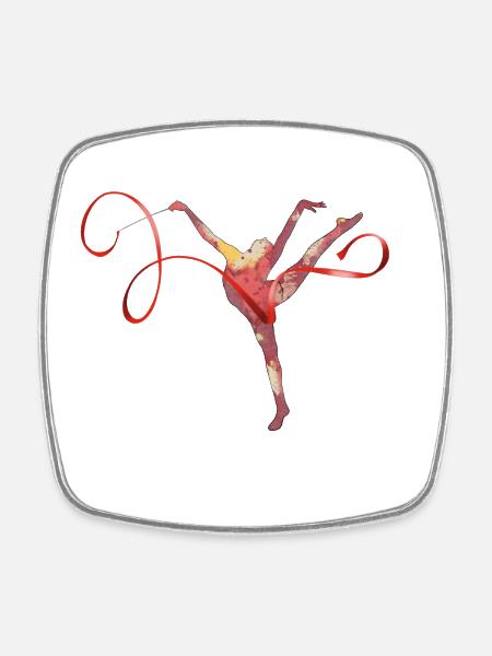 Rhythmic gymnastics - Magnet carré - blanc